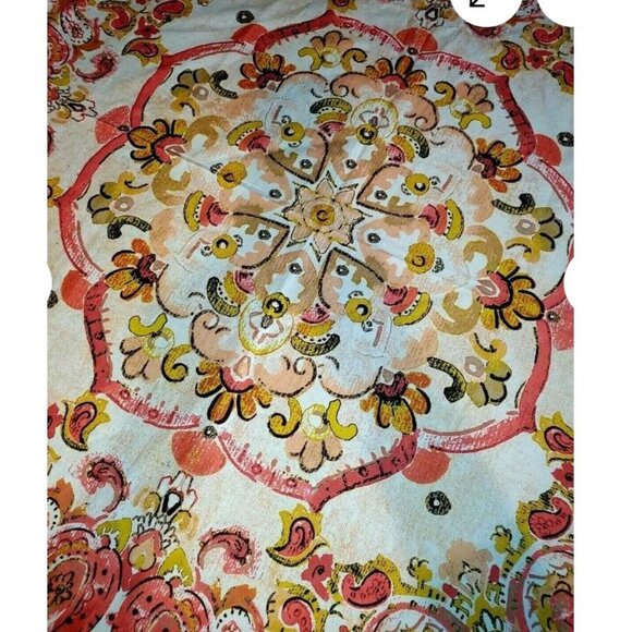 Opalhouse 57" Square Boho Floral Tablecloth With Tassels - Picture 4 of 5